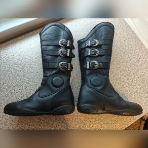 Speed & Strength Motolisa Boots 6 US Black Leather Buckle Sexy EUC